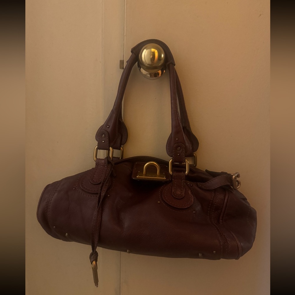 Burgundy Chloé paddington bag